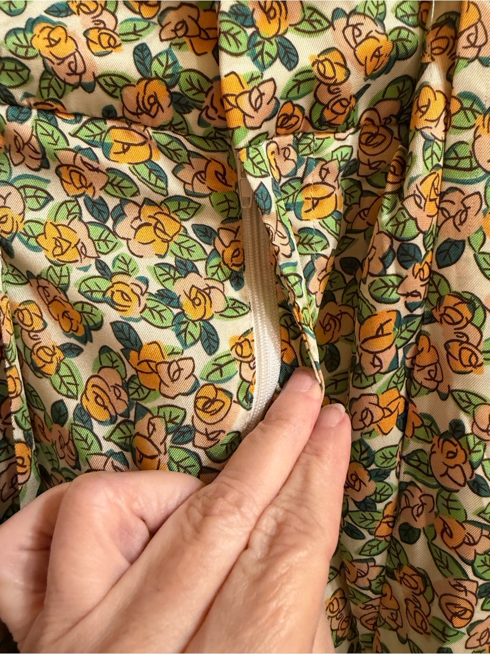 Zara Wide Leg Ditsy Floral Silky Tie Waist Pants Size Large Palazzo Trousers - Picture 12 of 12